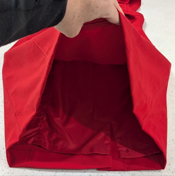 Calvin Klein Woman Red Sheath Dress Knee Length Sleeveless Ruffle Formal 8P - Picture 7 of 12